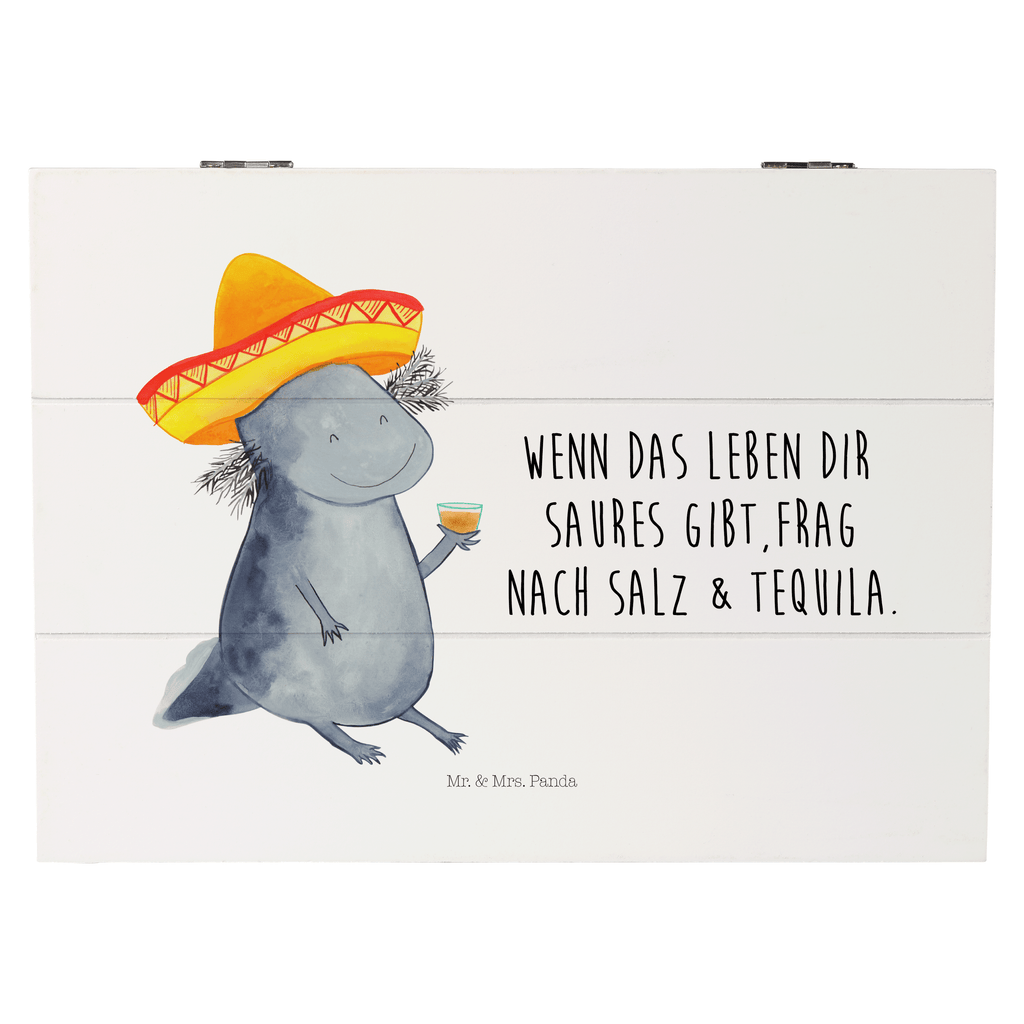 Holzkiste Axolotl Tequila Holzkiste, Kiste, Schatzkiste, Truhe, Schatulle, XXL, Erinnerungsbox, Erinnerungskiste, Dekokiste, Aufbewahrungsbox, Axolotl, Molch, Mexico, Mexiko, Sombrero, Zitrone, Tequila, Motivation, Spruch, Schwanzlurch, Lurch, Lurche, Axolot, Feuerdrache, Feuersalamander