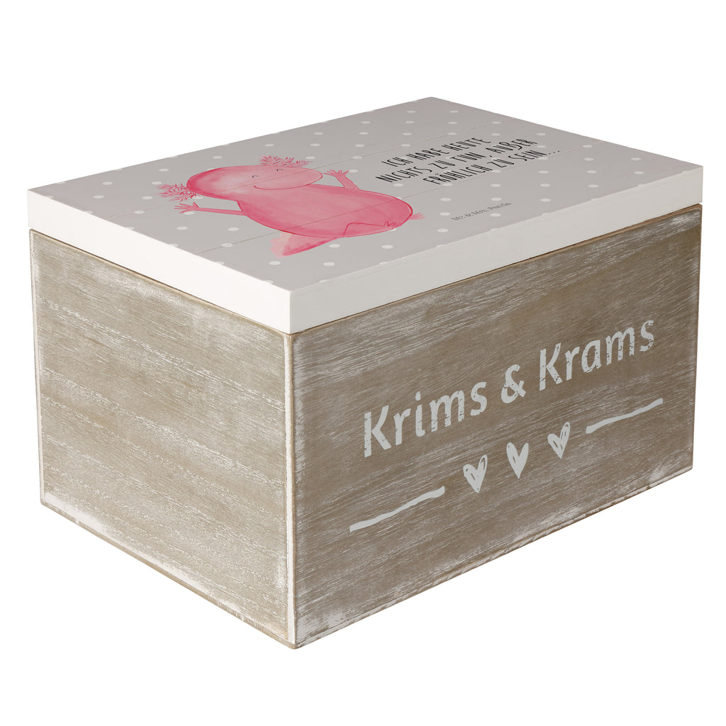 Holzkiste Axolotl Hurra Axolotl, Axolot, Schwanzlurch, Lurch, Lurche, fröhlich, Spaß, Freude, Motivation, Zufriedenheit Holzkiste, Kiste, Schatzkiste, Truhe, Schatulle, XXL,  Erinnerungsbox, Erinnerungskiste, Dekokiste, Aufbewahrungsbox  Axolotl, Molch