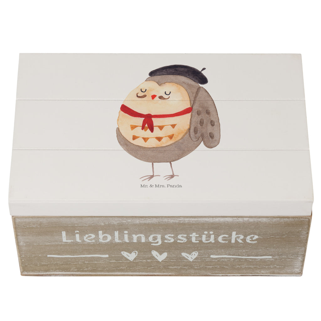 Holzkiste Eule Französisch Holzkiste, Kiste, Schatzkiste, Truhe, Schatulle, XXL, Erinnerungsbox, Erinnerungskiste, Dekokiste, Aufbewahrungsbox, Eule, Eulen, Eule Deko, Owl, hibou, La vie est belle, das Leben ist schön, Spruch schön, Spruch Französisch, Frankreich