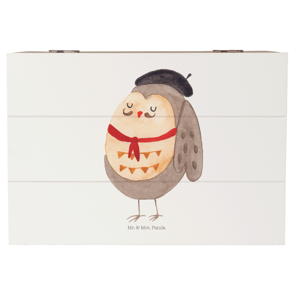 Holzkiste Eule Französisch Holzkiste, Kiste, Schatzkiste, Truhe, Schatulle, XXL, Erinnerungsbox, Erinnerungskiste, Dekokiste, Aufbewahrungsbox, Eule, Eulen, Eule Deko, Owl, hibou, La vie est belle, das Leben ist schön, Spruch schön, Spruch Französisch, Frankreich