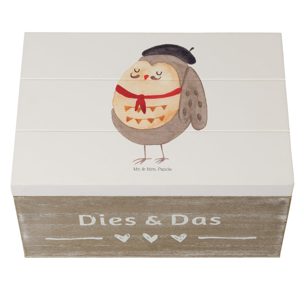 Holzkiste Eule Französisch Holzkiste, Kiste, Schatzkiste, Truhe, Schatulle, XXL, Erinnerungsbox, Erinnerungskiste, Dekokiste, Aufbewahrungsbox, Eule, Eulen, Eule Deko, Owl, hibou, La vie est belle, das Leben ist schön, Spruch schön, Spruch Französisch, Frankreich