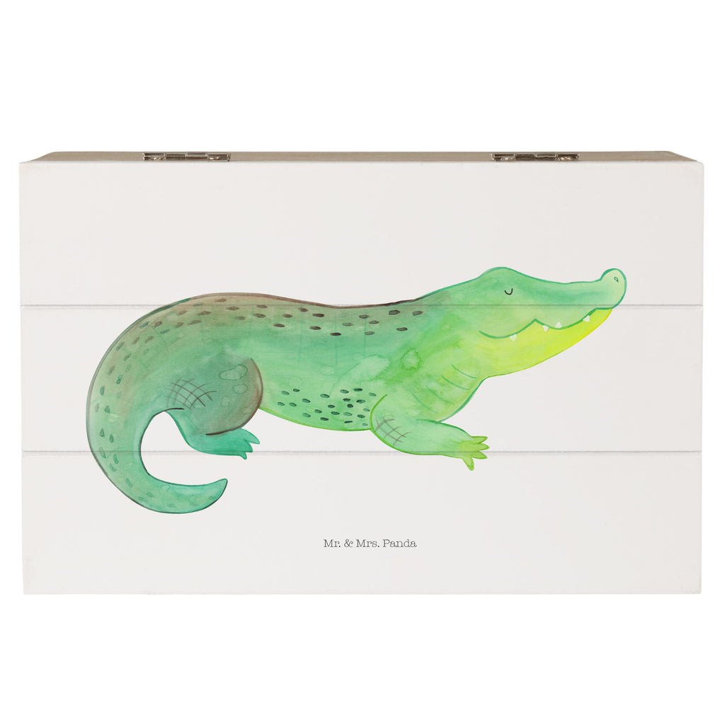 Holzkiste Krokodil Holzkiste, Kiste, Schatzkiste, Truhe, Schatulle, XXL, Erinnerungsbox, Erinnerungskiste, Dekokiste, Aufbewahrungsbox, Meerestiere, Meer, Urlaub, Krokodil, Krokodile, verrückt sein, spontan sein, Abenteuerlust, Reiselust, Freundin, beste Freundin, Lieblingsmensch