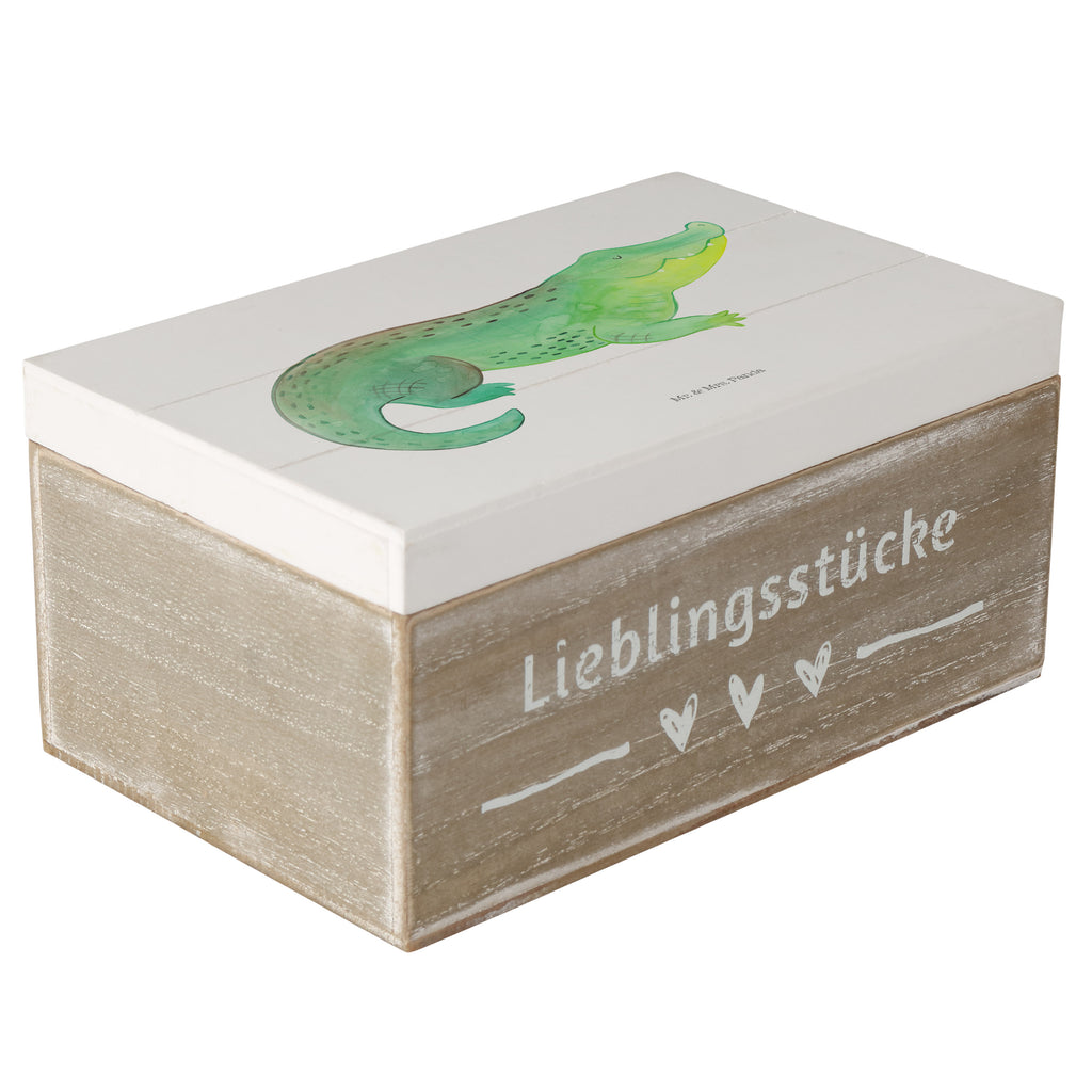 Holzkiste Krokodil Holzkiste, Kiste, Schatzkiste, Truhe, Schatulle, XXL, Erinnerungsbox, Erinnerungskiste, Dekokiste, Aufbewahrungsbox, Meerestiere, Meer, Urlaub, Krokodil, Krokodile, verrückt sein, spontan sein, Abenteuerlust, Reiselust, Freundin, beste Freundin, Lieblingsmensch