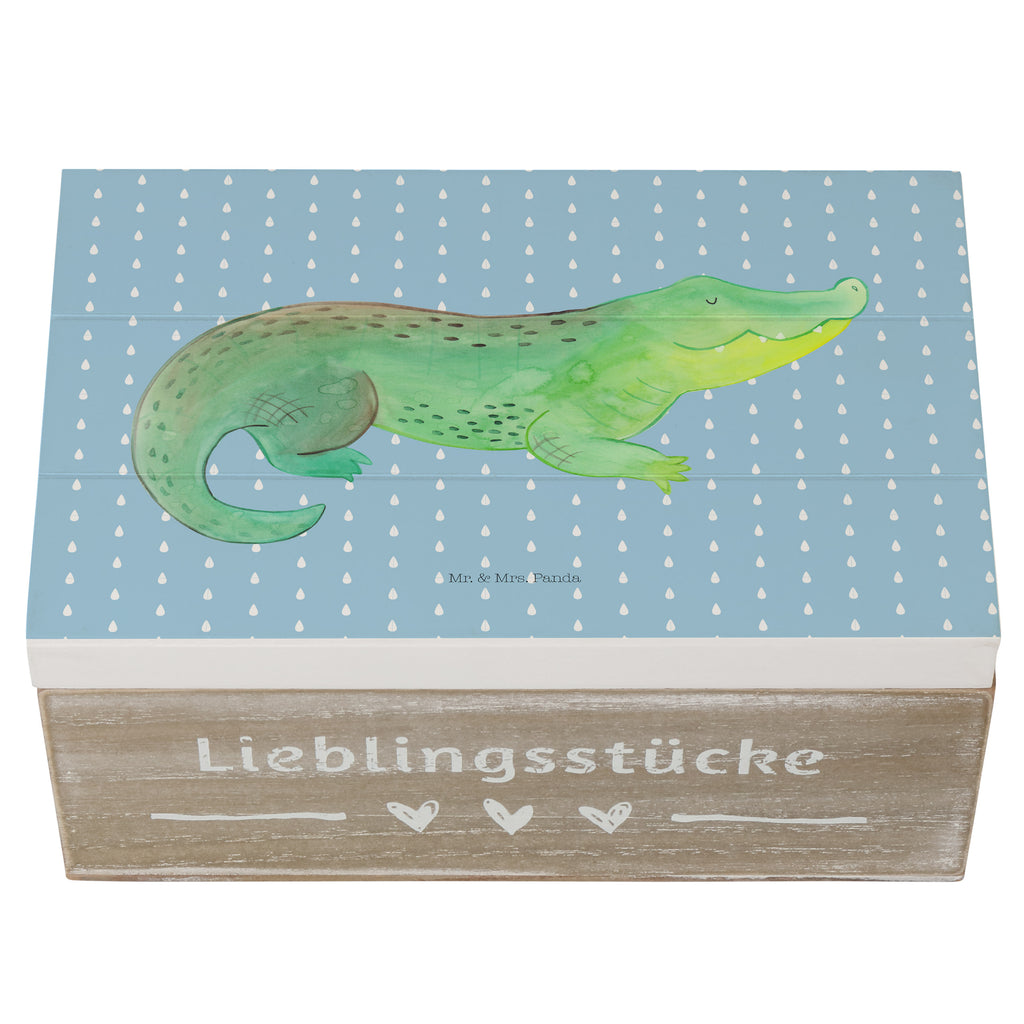 Holzkiste Krokodil Holzkiste, Kiste, Schatzkiste, Truhe, Schatulle, XXL, Erinnerungsbox, Erinnerungskiste, Dekokiste, Aufbewahrungsbox, Meerestiere, Meer, Urlaub, Krokodil, Krokodile, verrückt sein, spontan sein, Abenteuerlust, Reiselust, Freundin, beste Freundin, Lieblingsmensch