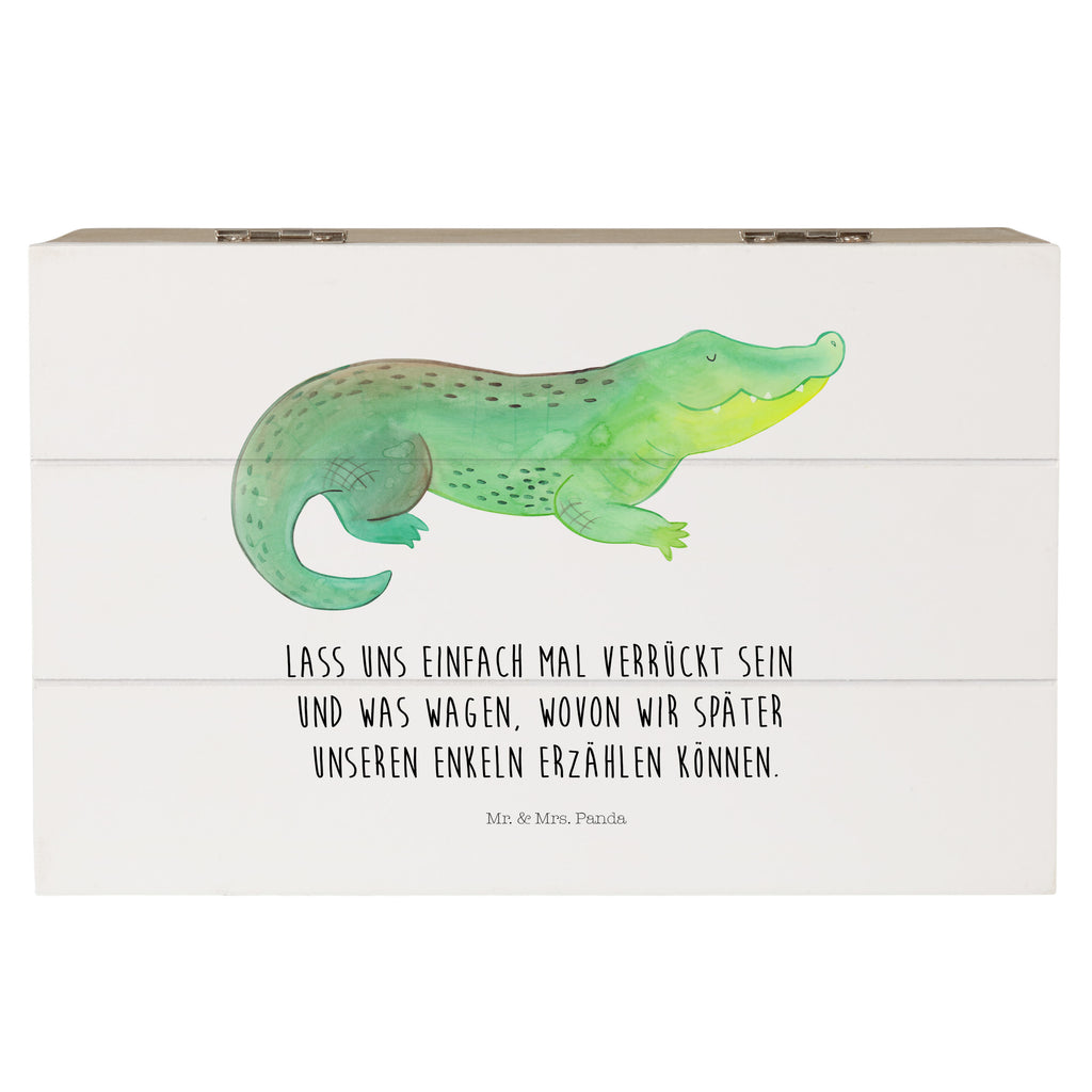 Holzkiste Krokodil Holzkiste, Kiste, Schatzkiste, Truhe, Schatulle, XXL, Erinnerungsbox, Erinnerungskiste, Dekokiste, Aufbewahrungsbox, Meerestiere, Meer, Urlaub, Krokodil, Krokodile, verrückt sein, spontan sein, Abenteuerlust, Reiselust, Freundin, beste Freundin, Lieblingsmensch