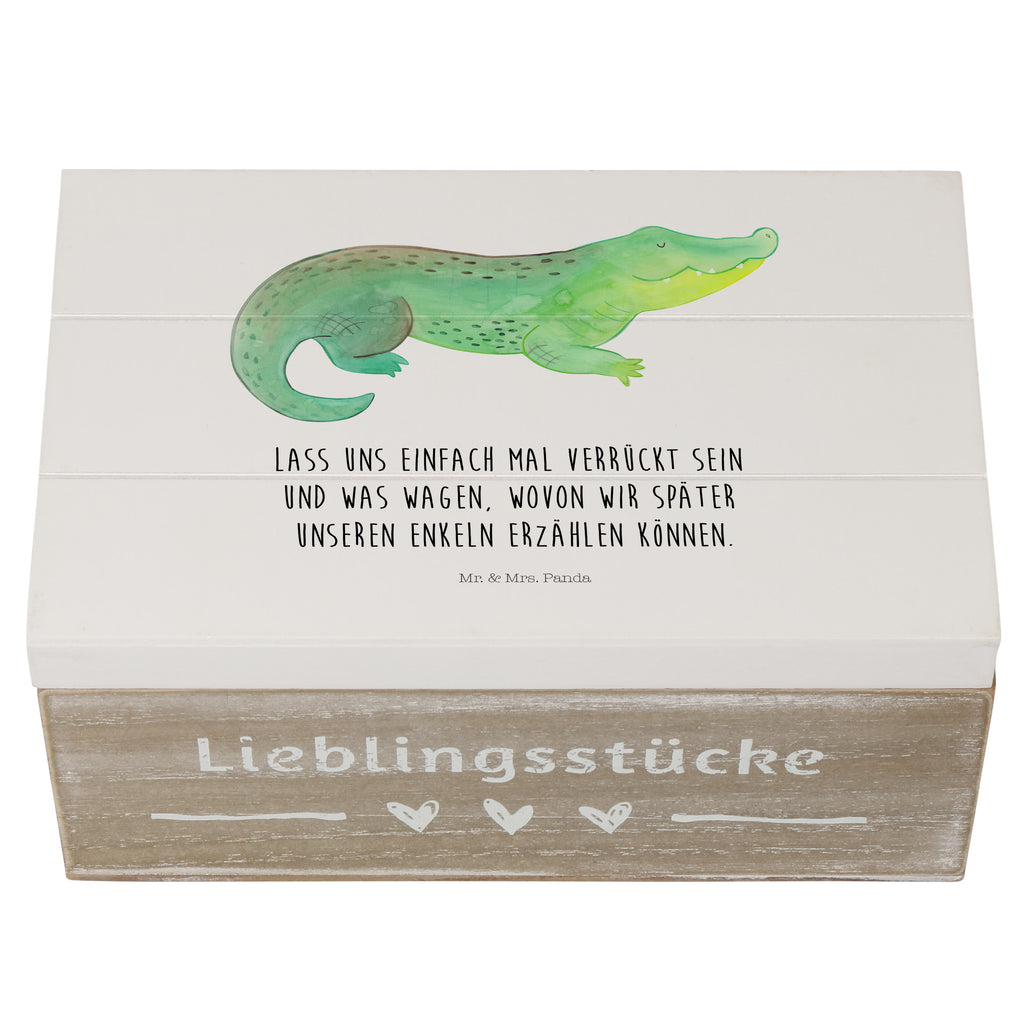 Holzkiste Krokodil Holzkiste, Kiste, Schatzkiste, Truhe, Schatulle, XXL, Erinnerungsbox, Erinnerungskiste, Dekokiste, Aufbewahrungsbox, Meerestiere, Meer, Urlaub, Krokodil, Krokodile, verrückt sein, spontan sein, Abenteuerlust, Reiselust, Freundin, beste Freundin, Lieblingsmensch