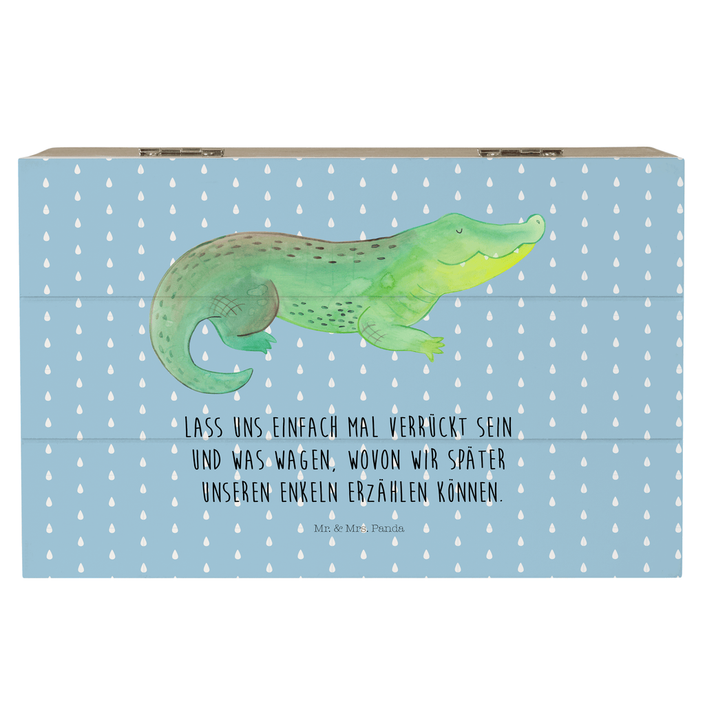 Holzkiste Krokodil Holzkiste, Kiste, Schatzkiste, Truhe, Schatulle, XXL, Erinnerungsbox, Erinnerungskiste, Dekokiste, Aufbewahrungsbox, Meerestiere, Meer, Urlaub, Krokodil, Krokodile, verrückt sein, spontan sein, Abenteuerlust, Reiselust, Freundin, beste Freundin, Lieblingsmensch
