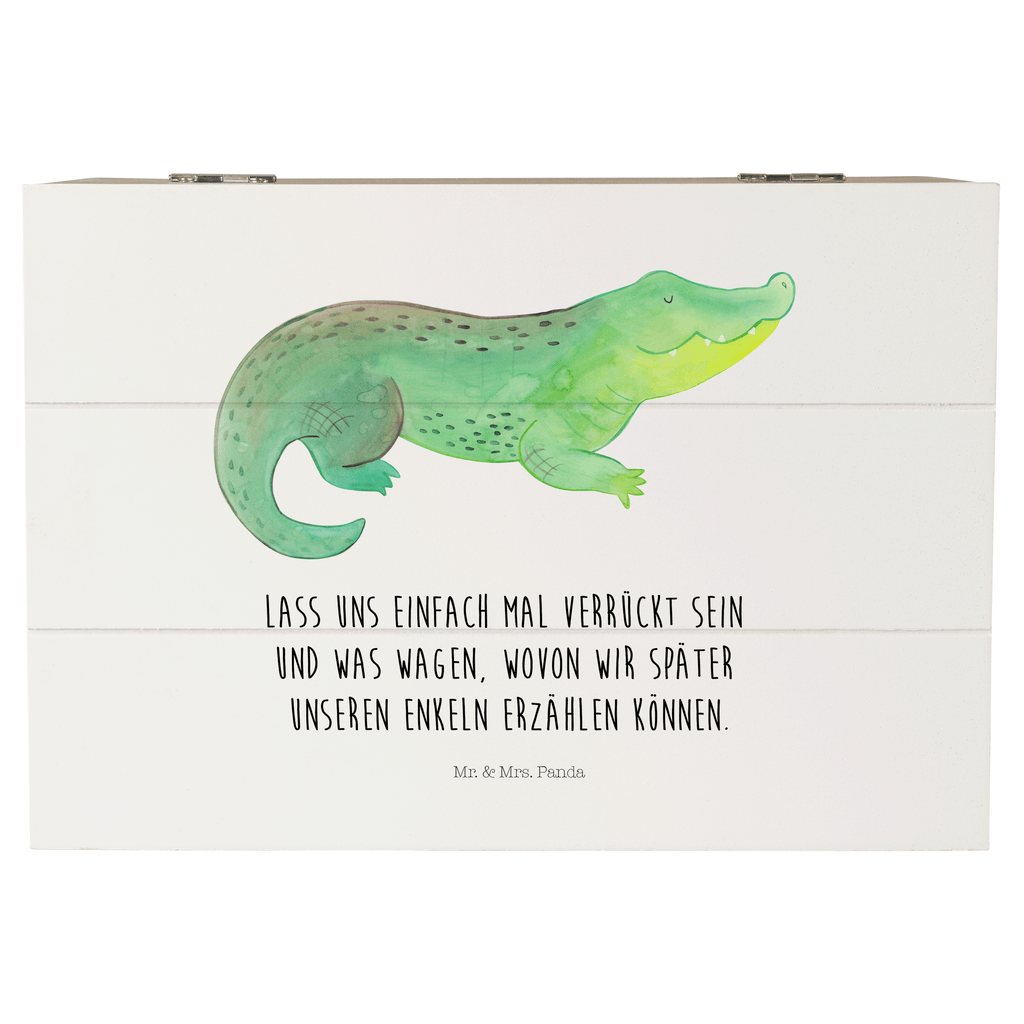 Holzkiste Krokodil Holzkiste, Kiste, Schatzkiste, Truhe, Schatulle, XXL, Erinnerungsbox, Erinnerungskiste, Dekokiste, Aufbewahrungsbox, Meerestiere, Meer, Urlaub, Krokodil, Krokodile, verrückt sein, spontan sein, Abenteuerlust, Reiselust, Freundin, beste Freundin, Lieblingsmensch