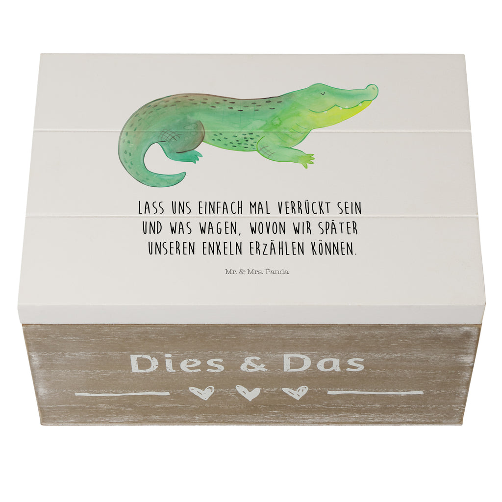 Holzkiste Krokodil Holzkiste, Kiste, Schatzkiste, Truhe, Schatulle, XXL, Erinnerungsbox, Erinnerungskiste, Dekokiste, Aufbewahrungsbox, Meerestiere, Meer, Urlaub, Krokodil, Krokodile, verrückt sein, spontan sein, Abenteuerlust, Reiselust, Freundin, beste Freundin, Lieblingsmensch