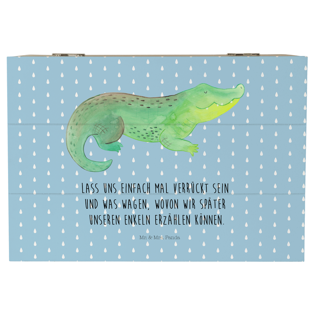 Holzkiste Krokodil Holzkiste, Kiste, Schatzkiste, Truhe, Schatulle, XXL, Erinnerungsbox, Erinnerungskiste, Dekokiste, Aufbewahrungsbox, Meerestiere, Meer, Urlaub, Krokodil, Krokodile, verrückt sein, spontan sein, Abenteuerlust, Reiselust, Freundin, beste Freundin, Lieblingsmensch