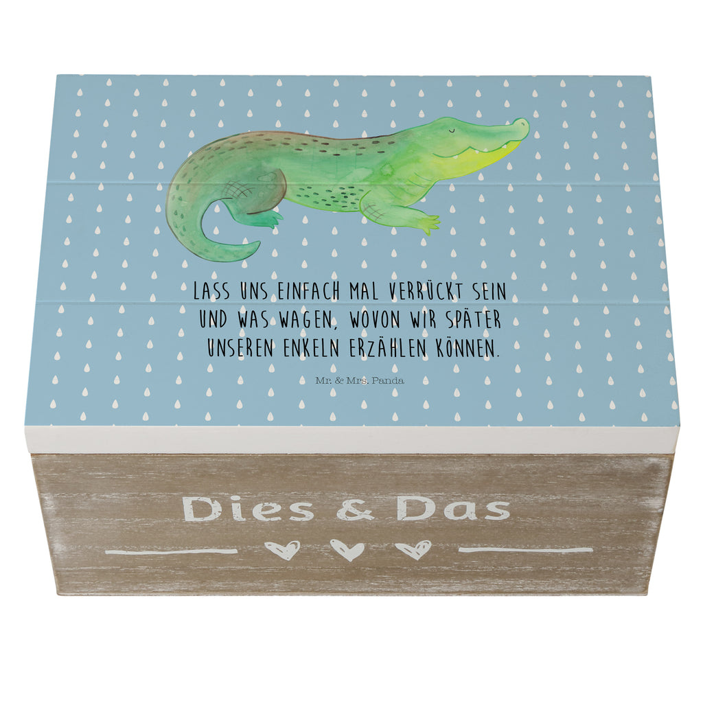 Holzkiste Krokodil Holzkiste, Kiste, Schatzkiste, Truhe, Schatulle, XXL, Erinnerungsbox, Erinnerungskiste, Dekokiste, Aufbewahrungsbox, Meerestiere, Meer, Urlaub, Krokodil, Krokodile, verrückt sein, spontan sein, Abenteuerlust, Reiselust, Freundin, beste Freundin, Lieblingsmensch