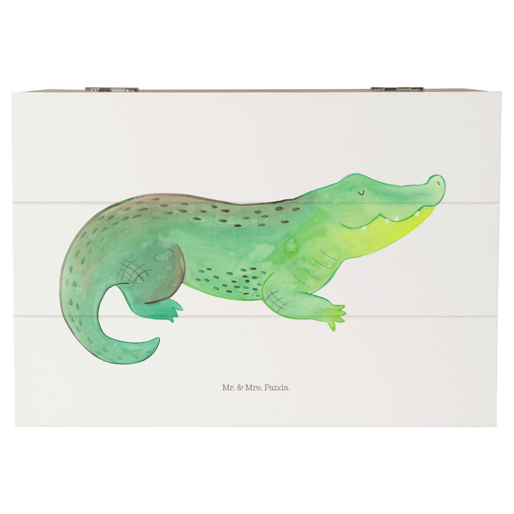 Holzkiste Krokodil Holzkiste, Kiste, Schatzkiste, Truhe, Schatulle, XXL, Erinnerungsbox, Erinnerungskiste, Dekokiste, Aufbewahrungsbox, Meerestiere, Meer, Urlaub, Krokodil, Krokodile, verrückt sein, spontan sein, Abenteuerlust, Reiselust, Freundin, beste Freundin, Lieblingsmensch