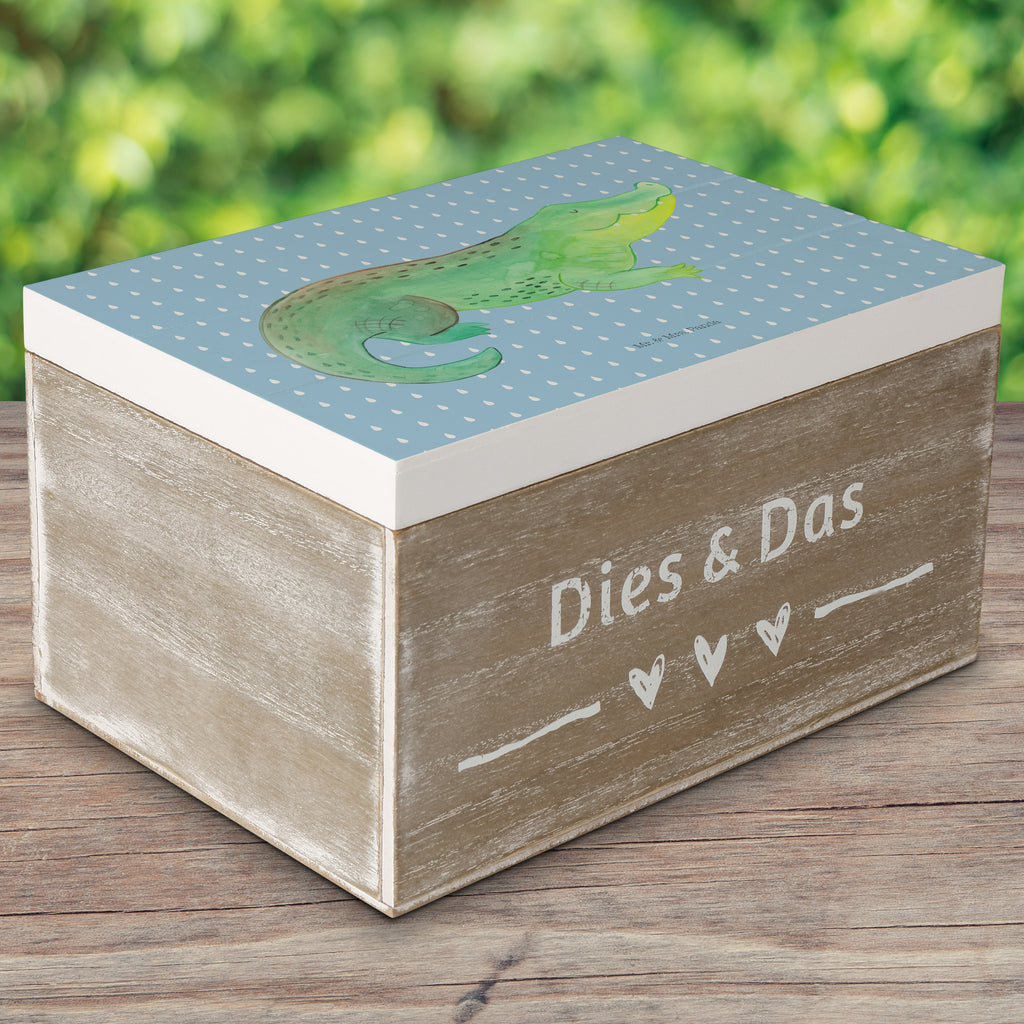 Holzkiste Krokodil Holzkiste, Kiste, Schatzkiste, Truhe, Schatulle, XXL, Erinnerungsbox, Erinnerungskiste, Dekokiste, Aufbewahrungsbox, Meerestiere, Meer, Urlaub, Krokodil, Krokodile, verrückt sein, spontan sein, Abenteuerlust, Reiselust, Freundin, beste Freundin, Lieblingsmensch
