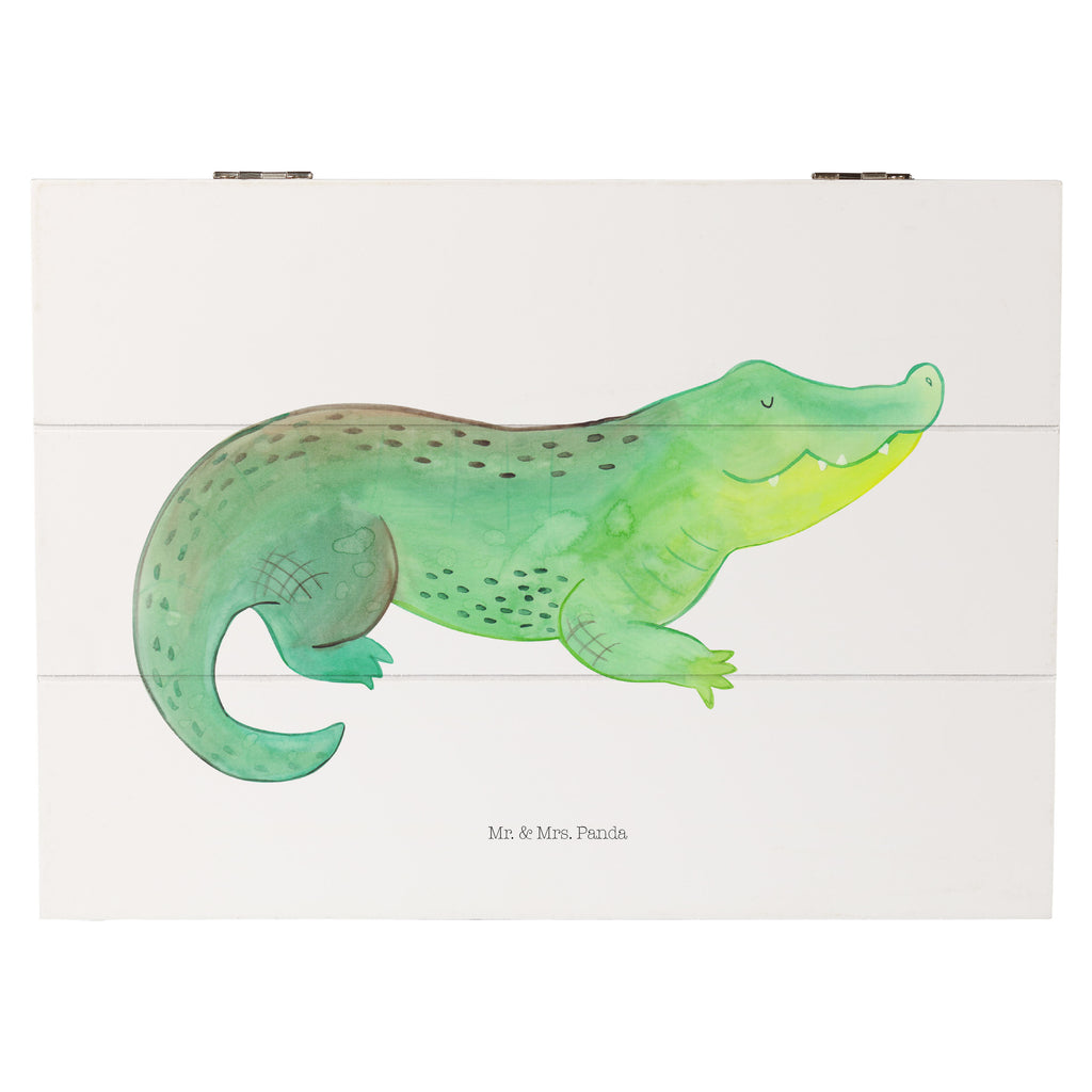 Holzkiste Krokodil Holzkiste, Kiste, Schatzkiste, Truhe, Schatulle, XXL, Erinnerungsbox, Erinnerungskiste, Dekokiste, Aufbewahrungsbox, Meerestiere, Meer, Urlaub, Krokodil, Krokodile, verrückt sein, spontan sein, Abenteuerlust, Reiselust, Freundin, beste Freundin, Lieblingsmensch