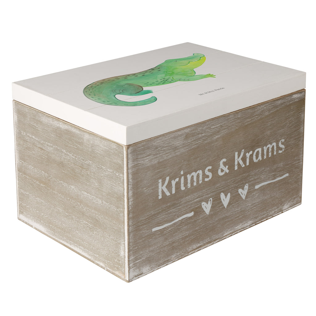 Holzkiste Krokodil Holzkiste, Kiste, Schatzkiste, Truhe, Schatulle, XXL, Erinnerungsbox, Erinnerungskiste, Dekokiste, Aufbewahrungsbox, Meerestiere, Meer, Urlaub, Krokodil, Krokodile, verrückt sein, spontan sein, Abenteuerlust, Reiselust, Freundin, beste Freundin, Lieblingsmensch