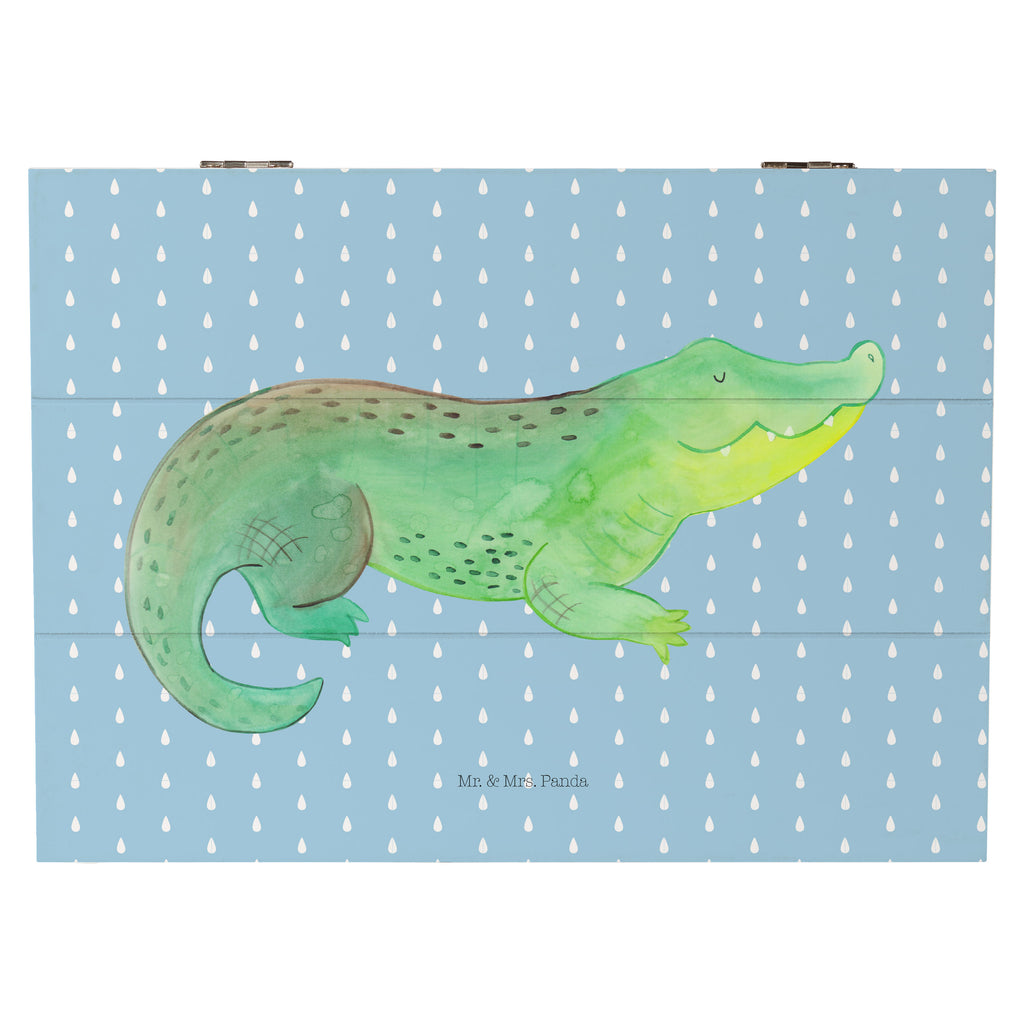 Holzkiste Krokodil Holzkiste, Kiste, Schatzkiste, Truhe, Schatulle, XXL, Erinnerungsbox, Erinnerungskiste, Dekokiste, Aufbewahrungsbox, Meerestiere, Meer, Urlaub, Krokodil, Krokodile, verrückt sein, spontan sein, Abenteuerlust, Reiselust, Freundin, beste Freundin, Lieblingsmensch