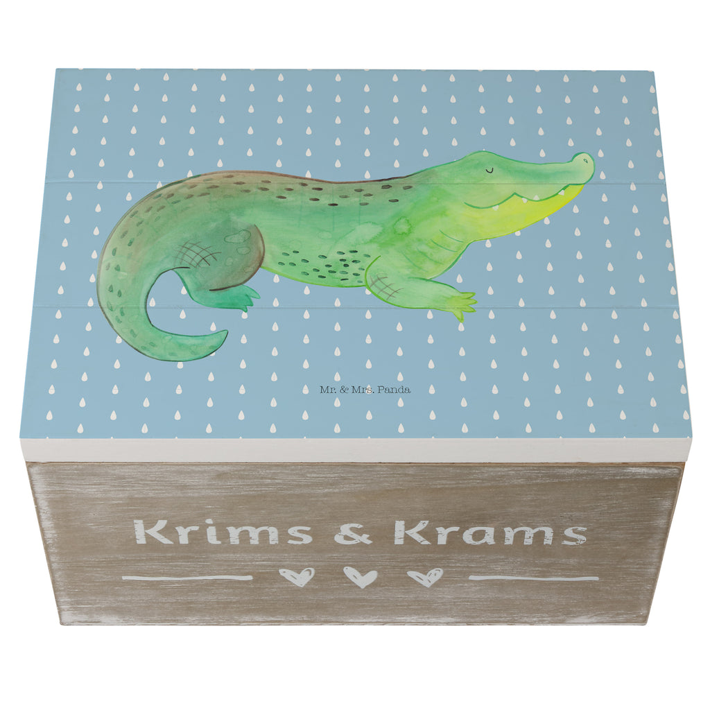 Holzkiste Krokodil Holzkiste, Kiste, Schatzkiste, Truhe, Schatulle, XXL, Erinnerungsbox, Erinnerungskiste, Dekokiste, Aufbewahrungsbox, Meerestiere, Meer, Urlaub, Krokodil, Krokodile, verrückt sein, spontan sein, Abenteuerlust, Reiselust, Freundin, beste Freundin, Lieblingsmensch