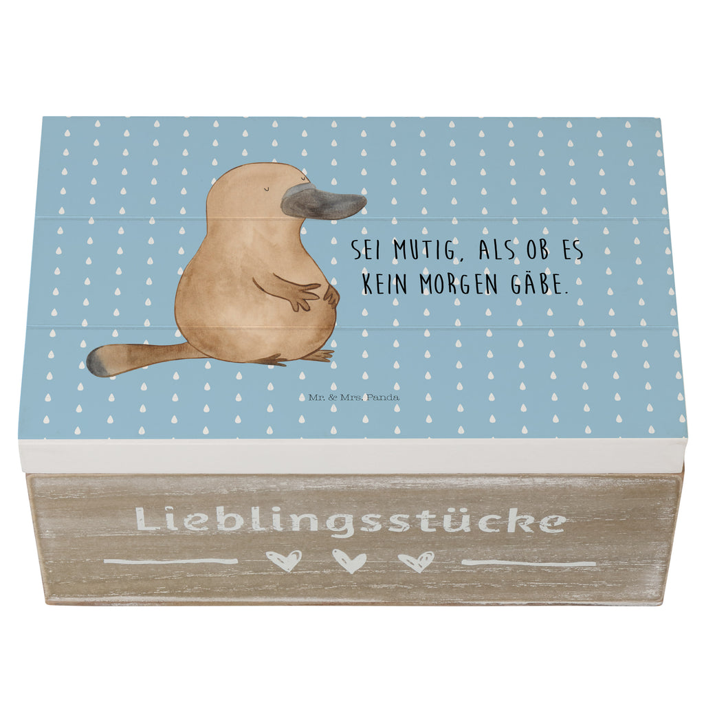 Holzkiste Schnabeltier mutig Holzkiste, Kiste, Schatzkiste, Truhe, Schatulle, XXL, Erinnerungsbox, Erinnerungskiste, Dekokiste, Aufbewahrungsbox, Meerestiere, Meer, Urlaub, Schnabeltier, Mut, mutig, Lebensweisheit, Schnabeltiere, Motivation, Training, Büro, Arbeit, Neuanfang, Neustart, Weltreise, Raodtrip