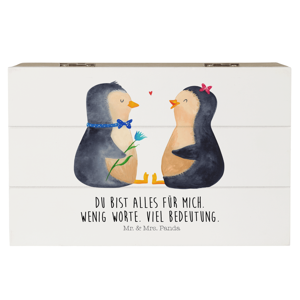 Holzkiste Pinguin Pärchen Holzkiste, Kiste, Schatzkiste, Truhe, Schatulle, XXL, Erinnerungsbox, Erinnerungskiste, Dekokiste, Aufbewahrungsbox, Pinguin, Pinguine, Liebe, Liebespaar, Liebesbeweis, Liebesgeschenk, Verlobung, Jahrestag, Hochzeitstag, Hochzeit, Hochzeitsgeschenk, große Liebe, Traumpaar