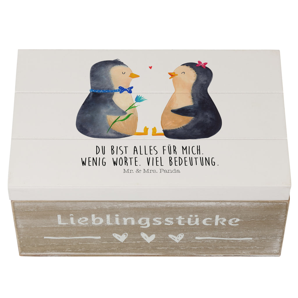 Holzkiste Pinguin Pärchen Holzkiste, Kiste, Schatzkiste, Truhe, Schatulle, XXL, Erinnerungsbox, Erinnerungskiste, Dekokiste, Aufbewahrungsbox, Pinguin, Pinguine, Liebe, Liebespaar, Liebesbeweis, Liebesgeschenk, Verlobung, Jahrestag, Hochzeitstag, Hochzeit, Hochzeitsgeschenk, große Liebe, Traumpaar