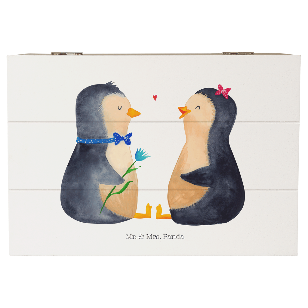 Holzkiste Pinguin Pärchen Holzkiste, Kiste, Schatzkiste, Truhe, Schatulle, XXL, Erinnerungsbox, Erinnerungskiste, Dekokiste, Aufbewahrungsbox, Pinguin, Pinguine, Liebe, Liebespaar, Liebesbeweis, Liebesgeschenk, Verlobung, Jahrestag, Hochzeitstag, Hochzeit, Hochzeitsgeschenk, große Liebe, Traumpaar