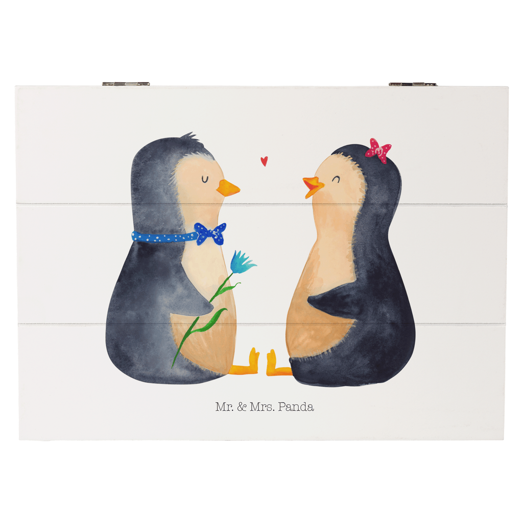 Holzkiste Pinguin Pärchen Holzkiste, Kiste, Schatzkiste, Truhe, Schatulle, XXL, Erinnerungsbox, Erinnerungskiste, Dekokiste, Aufbewahrungsbox, Pinguin, Pinguine, Liebe, Liebespaar, Liebesbeweis, Liebesgeschenk, Verlobung, Jahrestag, Hochzeitstag, Hochzeit, Hochzeitsgeschenk, große Liebe, Traumpaar
