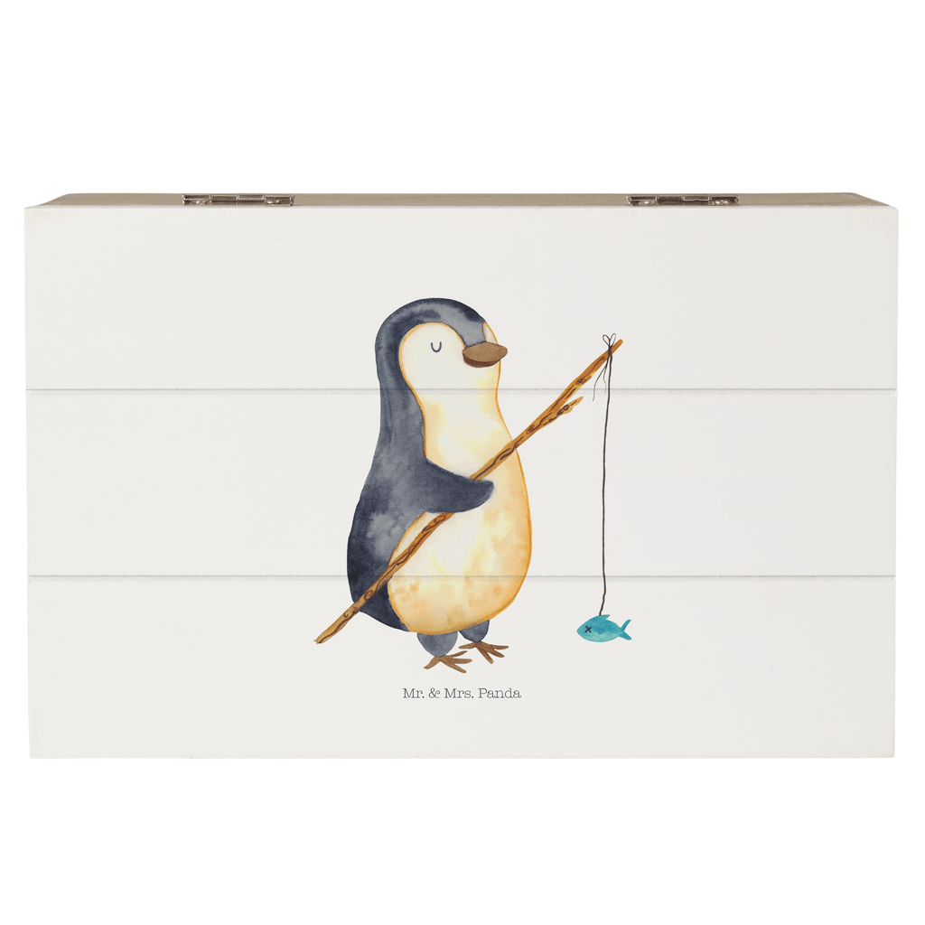 Holzkiste Pinguin Angler Holzkiste, Kiste, Schatzkiste, Truhe, Schatulle, XXL, Erinnerungsbox, Erinnerungskiste, Dekokiste, Aufbewahrungsbox, Pinguin, Pinguine, Angeln, Angler, Tagträume, Hobby, Plan, Planer, Tagesplan, Neustart, Motivation, Geschenk, Freundinnen, Geschenkidee, Urlaub, Wochenende