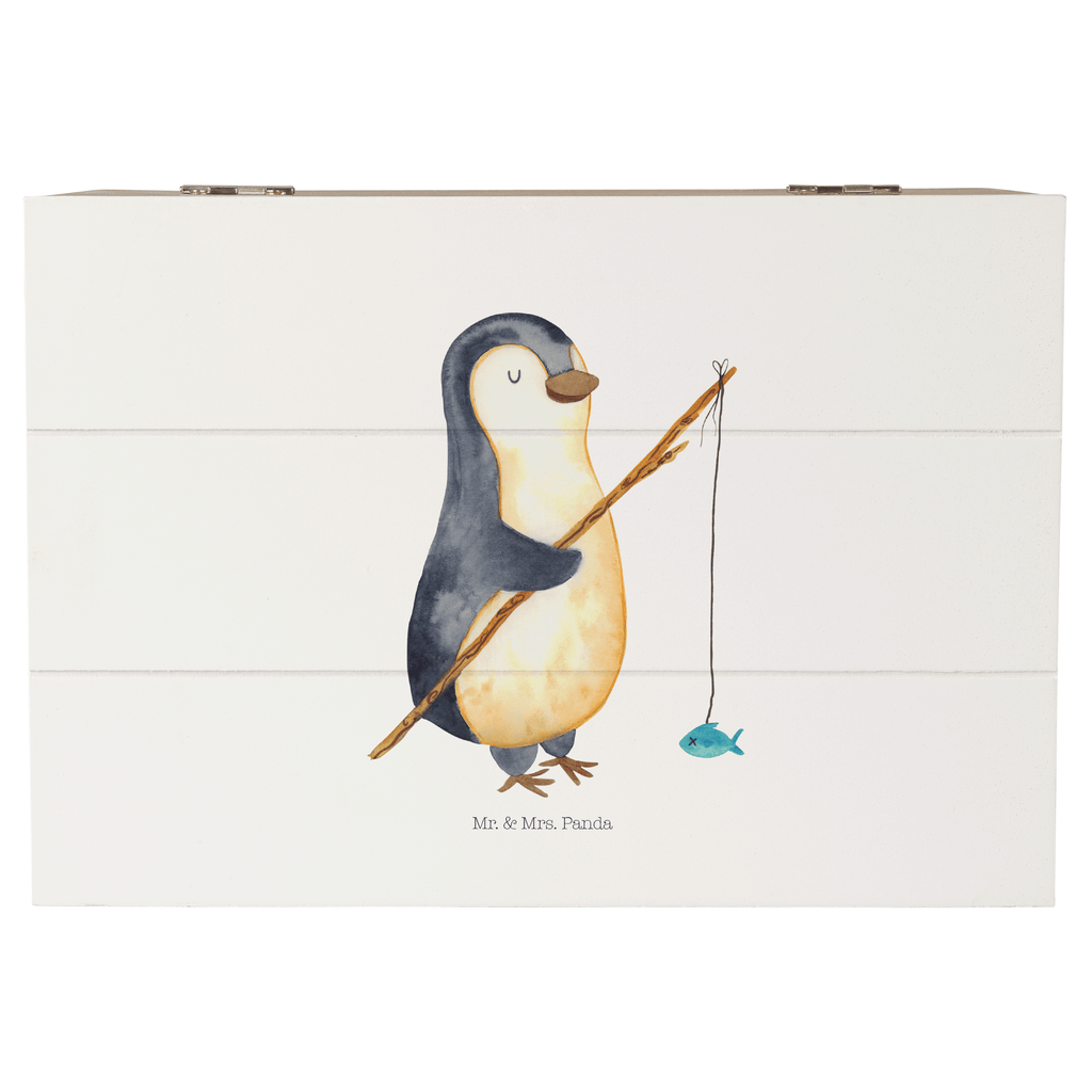 Holzkiste Pinguin Angler Holzkiste, Kiste, Schatzkiste, Truhe, Schatulle, XXL, Erinnerungsbox, Erinnerungskiste, Dekokiste, Aufbewahrungsbox, Pinguin, Pinguine, Angeln, Angler, Tagträume, Hobby, Plan, Planer, Tagesplan, Neustart, Motivation, Geschenk, Freundinnen, Geschenkidee, Urlaub, Wochenende