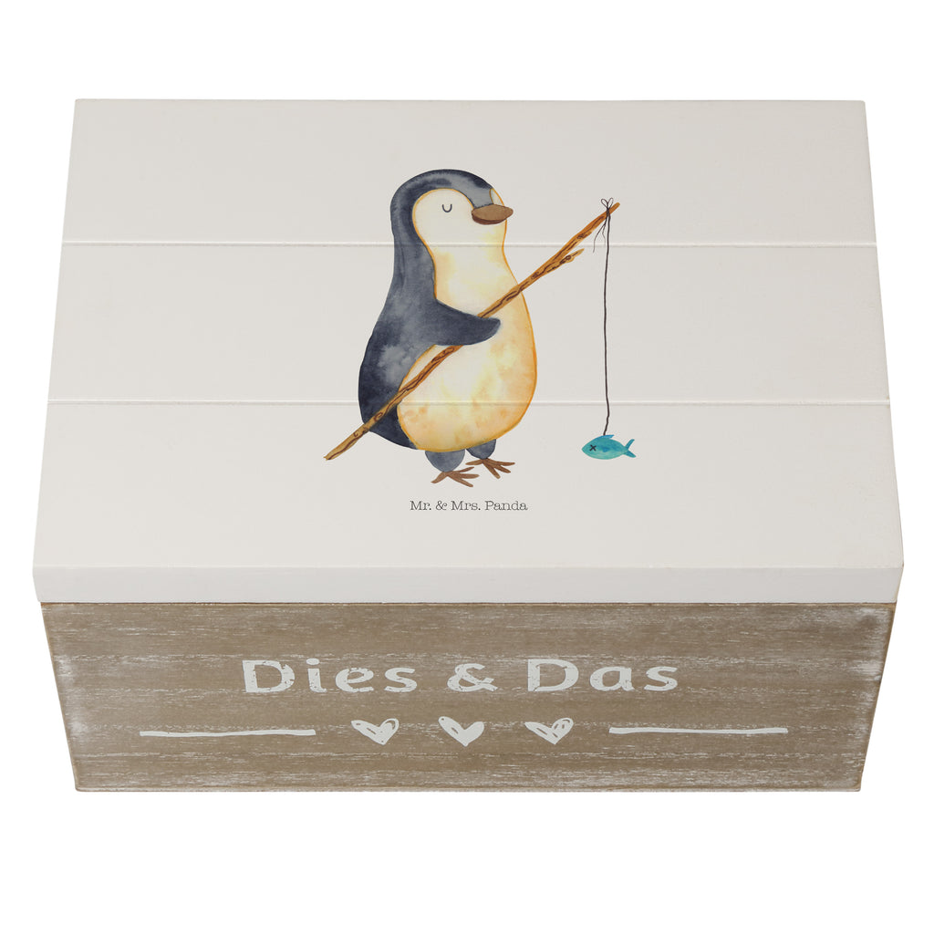 Holzkiste Pinguin Angler Holzkiste, Kiste, Schatzkiste, Truhe, Schatulle, XXL, Erinnerungsbox, Erinnerungskiste, Dekokiste, Aufbewahrungsbox, Pinguin, Pinguine, Angeln, Angler, Tagträume, Hobby, Plan, Planer, Tagesplan, Neustart, Motivation, Geschenk, Freundinnen, Geschenkidee, Urlaub, Wochenende