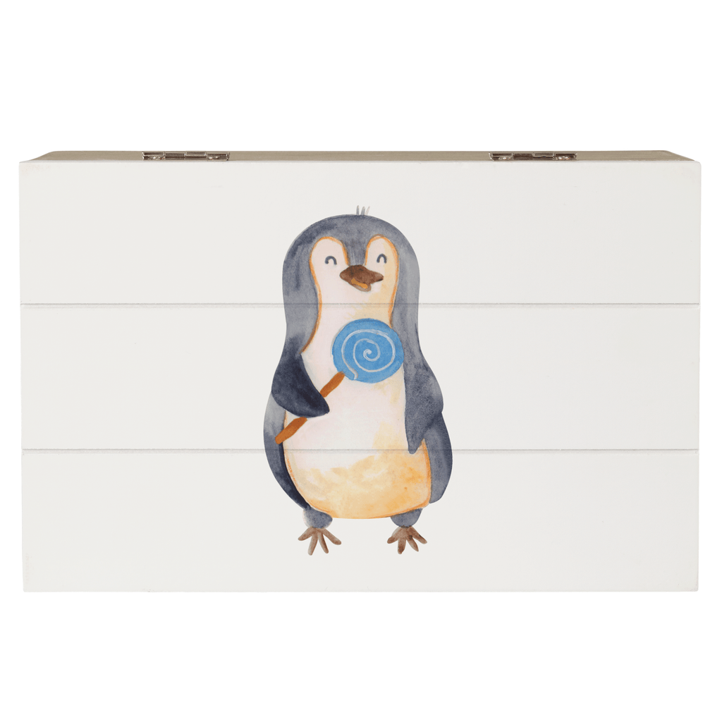 Holzkiste Pinguin Lolli Holzkiste, Kiste, Schatzkiste, Truhe, Schatulle, XXL, Erinnerungsbox, Erinnerungskiste, Dekokiste, Aufbewahrungsbox, Pinguin, Pinguine, Lolli, Süßigkeiten, Blödsinn, Spruch, Rebell, Gauner, Ganove, Rabauke