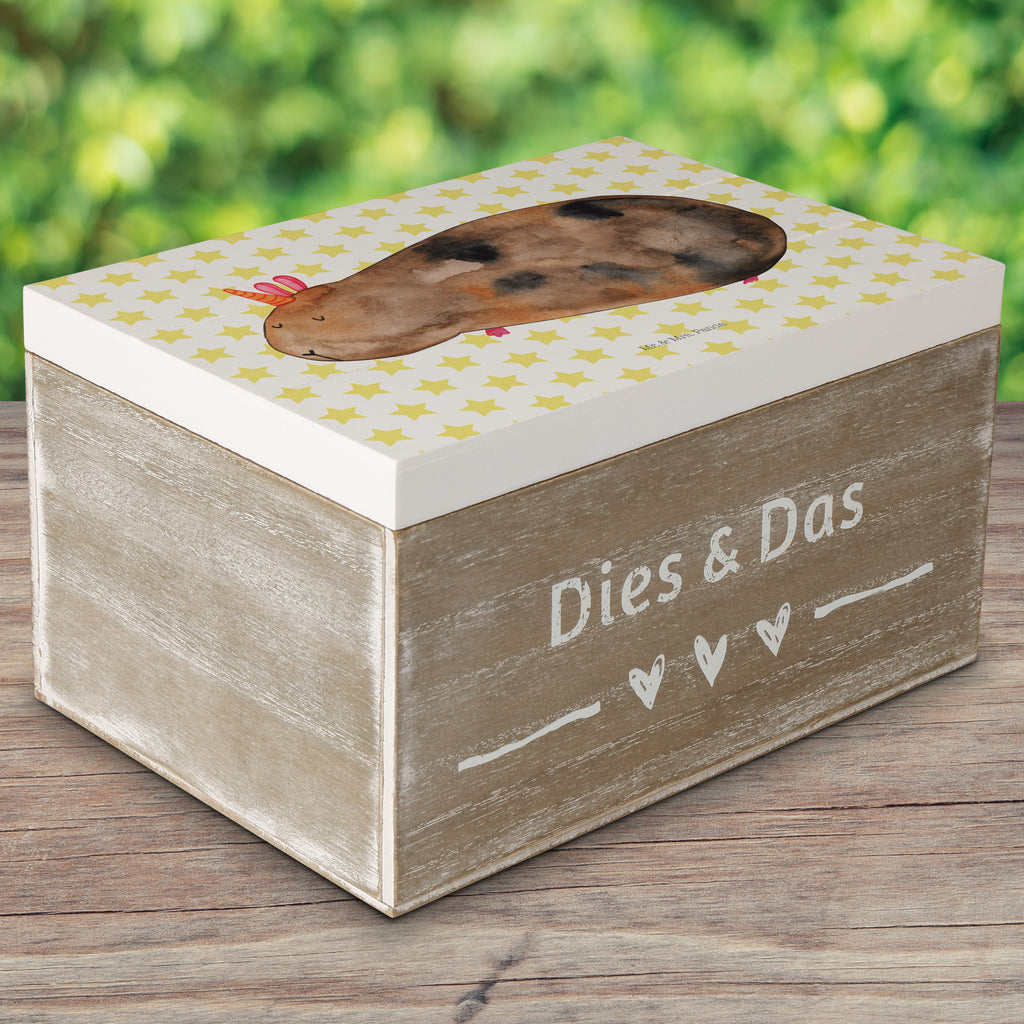 Holzkiste Meerhörnchen Holzkiste, Kiste, Schatzkiste, Truhe, Schatulle, XXL, Erinnerungsbox, Erinnerungskiste, Dekokiste, Aufbewahrungsbox, Einhorn, Einhörner, Einhorn Deko, Pegasus, Unicorn, Meerhörnchen, Meericorn, Meerschwein, Meerschweinchen