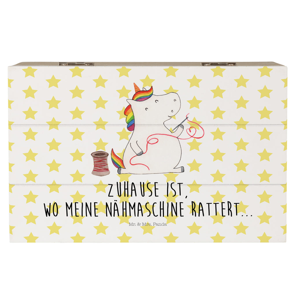 Holzkiste Einhorn Näherin Holzkiste, Kiste, Schatzkiste, Truhe, Schatulle, XXL, Erinnerungsbox, Erinnerungskiste, Dekokiste, Aufbewahrungsbox, Einhorn, Einhörner, Einhorn Deko, Pegasus, Unicorn, Näherin, nähen, Mädchen, Freundin, Häkeln, Stricken, basteln, Nähzimmer