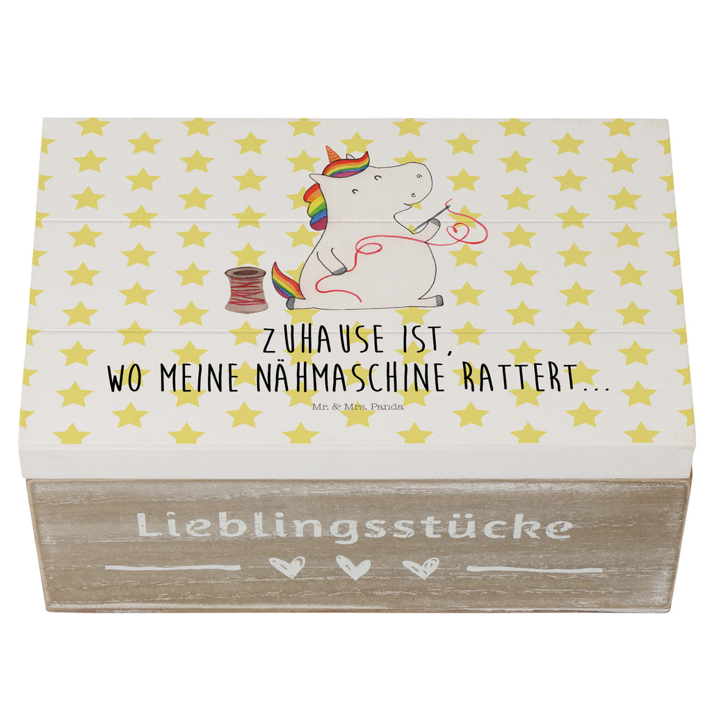 Holzkiste Einhorn Näherin Holzkiste, Kiste, Schatzkiste, Truhe, Schatulle, XXL, Erinnerungsbox, Erinnerungskiste, Dekokiste, Aufbewahrungsbox, Einhorn, Einhörner, Einhorn Deko, Pegasus, Unicorn, Näherin, nähen, Mädchen, Freundin, Häkeln, Stricken, basteln, Nähzimmer