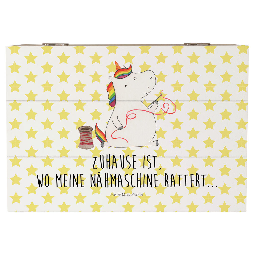 Holzkiste Einhorn Näherin Holzkiste, Kiste, Schatzkiste, Truhe, Schatulle, XXL, Erinnerungsbox, Erinnerungskiste, Dekokiste, Aufbewahrungsbox, Einhorn, Einhörner, Einhorn Deko, Pegasus, Unicorn, Näherin, nähen, Mädchen, Freundin, Häkeln, Stricken, basteln, Nähzimmer