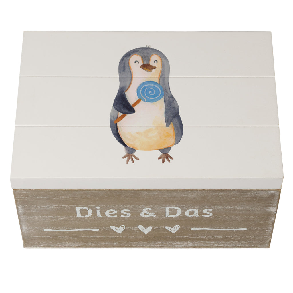Holzkiste Pinguin Lolli Holzkiste, Kiste, Schatzkiste, Truhe, Schatulle, XXL, Erinnerungsbox, Erinnerungskiste, Dekokiste, Aufbewahrungsbox, Pinguin, Pinguine, Lolli, Süßigkeiten, Blödsinn, Spruch, Rebell, Gauner, Ganove, Rabauke