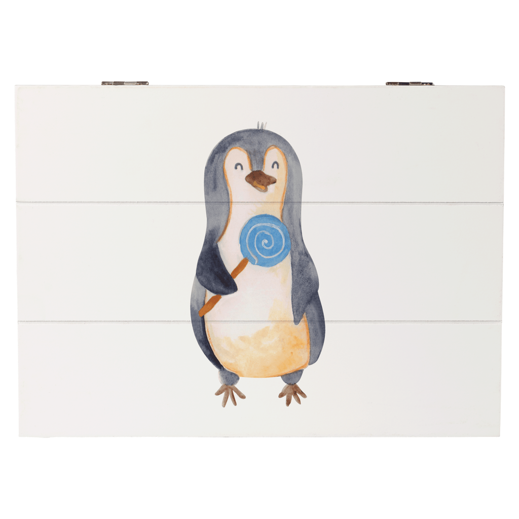 Holzkiste Pinguin Lolli Holzkiste, Kiste, Schatzkiste, Truhe, Schatulle, XXL, Erinnerungsbox, Erinnerungskiste, Dekokiste, Aufbewahrungsbox, Pinguin, Pinguine, Lolli, Süßigkeiten, Blödsinn, Spruch, Rebell, Gauner, Ganove, Rabauke