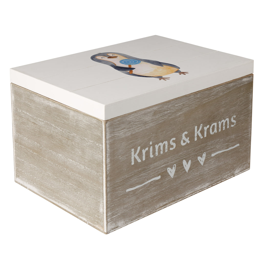 Holzkiste Pinguin Lolli Holzkiste, Kiste, Schatzkiste, Truhe, Schatulle, XXL, Erinnerungsbox, Erinnerungskiste, Dekokiste, Aufbewahrungsbox, Pinguin, Pinguine, Lolli, Süßigkeiten, Blödsinn, Spruch, Rebell, Gauner, Ganove, Rabauke