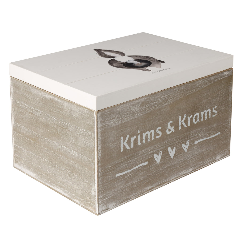 Holzkiste Stinktier Angriff Holzkiste, Kiste, Schatzkiste, Truhe, Schatulle, XXL, Erinnerungsbox, Erinnerungskiste, Dekokiste, Aufbewahrungsbox, Stinktier, Skunk, Wildtier, Raubtier, Stinker, Stinki, wütend, Drohung