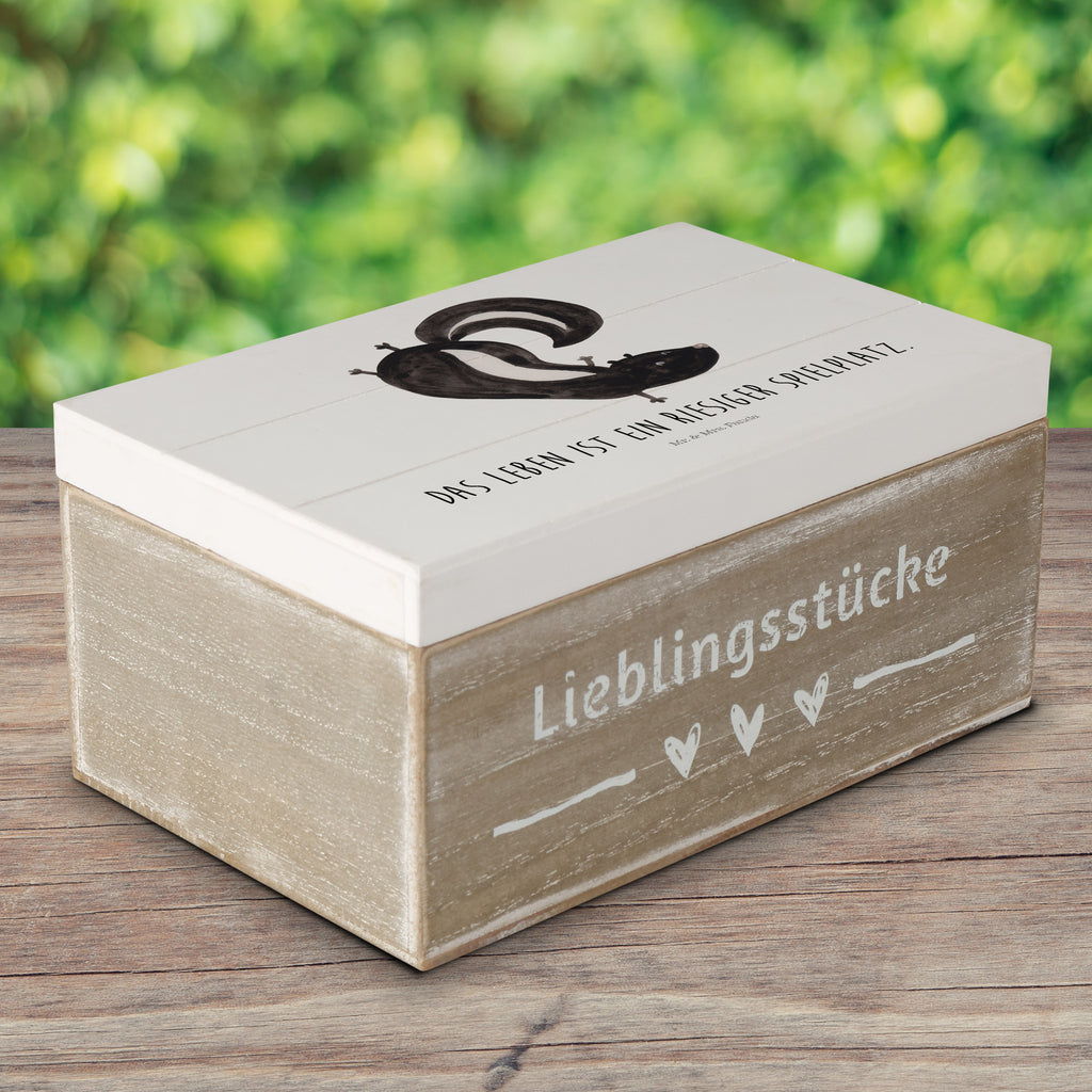 Holzkiste Stinktier Handstand Holzkiste, Kiste, Schatzkiste, Truhe, Schatulle, XXL, Erinnerungsbox, Erinnerungskiste, Dekokiste, Aufbewahrungsbox, Stinktier, Skunk, Wildtier, Raubtier, Stinker, Stinki, Spielplatz, verpielt, Kind