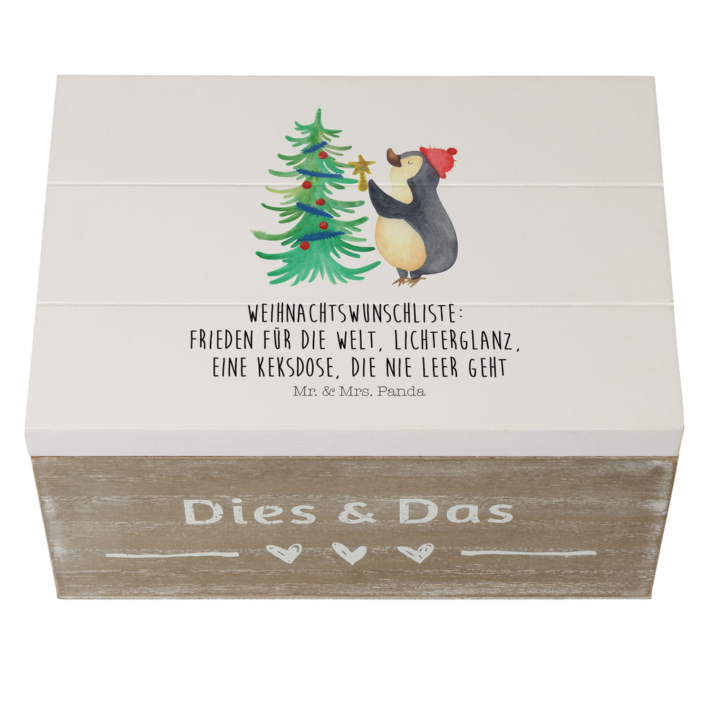 Holzkiste Pinguin Weihnachtsbaum Holzkiste, Kiste, Schatzkiste, Truhe, Schatulle, XXL, Erinnerungsbox, Erinnerungskiste, Dekokiste, Aufbewahrungsbox, Winter, Weihnachten, Weihnachtsdeko, Nikolaus, Advent, Heiligabend, Wintermotiv, Pinguin