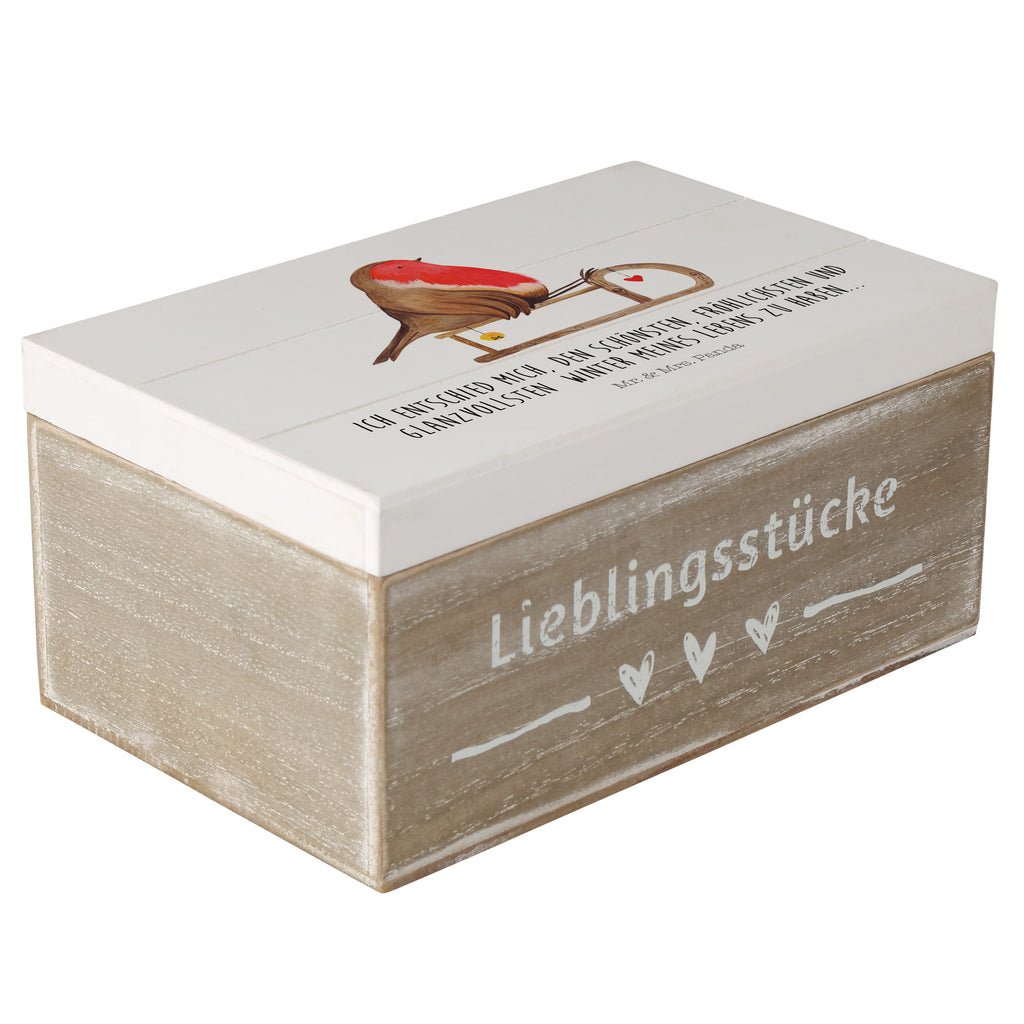 Holzkiste Rotkehlchen Schlitten Holzkiste, Kiste, Schatzkiste, Truhe, Schatulle, XXL, Erinnerungsbox, Erinnerungskiste, Dekokiste, Aufbewahrungsbox, Winter, Weihnachten, Weihnachtsdeko, Nikolaus, Advent, Heiligabend, Wintermotiv, Schlitten, Vogel