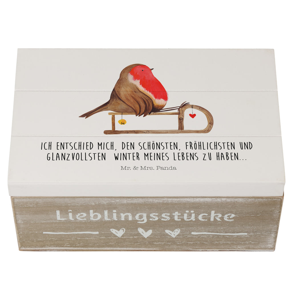 Holzkiste Rotkehlchen Schlitten Holzkiste, Kiste, Schatzkiste, Truhe, Schatulle, XXL, Erinnerungsbox, Erinnerungskiste, Dekokiste, Aufbewahrungsbox, Winter, Weihnachten, Weihnachtsdeko, Nikolaus, Advent, Heiligabend, Wintermotiv, Schlitten, Vogel
