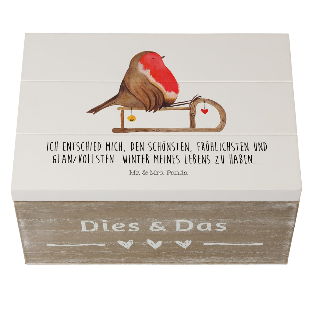 Holzkiste Rotkehlchen Schlitten Holzkiste, Kiste, Schatzkiste, Truhe, Schatulle, XXL, Erinnerungsbox, Erinnerungskiste, Dekokiste, Aufbewahrungsbox, Winter, Weihnachten, Weihnachtsdeko, Nikolaus, Advent, Heiligabend, Wintermotiv, Schlitten, Vogel