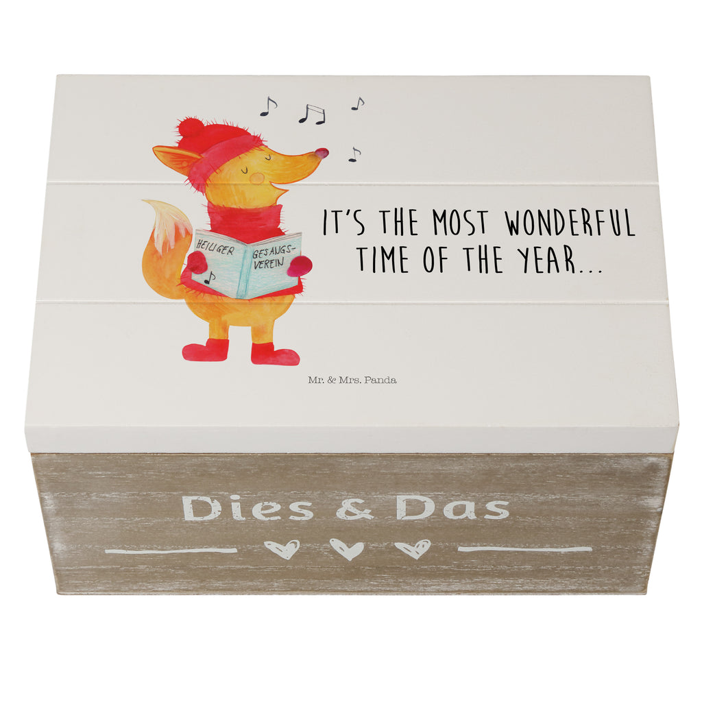 Holzkiste Fuchs Sänger Holzkiste, Kiste, Schatzkiste, Truhe, Schatulle, XXL, Erinnerungsbox, Erinnerungskiste, Dekokiste, Aufbewahrungsbox, Winter, Weihnachten, Weihnachtsdeko, Nikolaus, Advent, Heiligabend, Wintermotiv, Fuchs, Füchse, Sänger, Geschenk Sänger, Singen, Weihnachtslieder