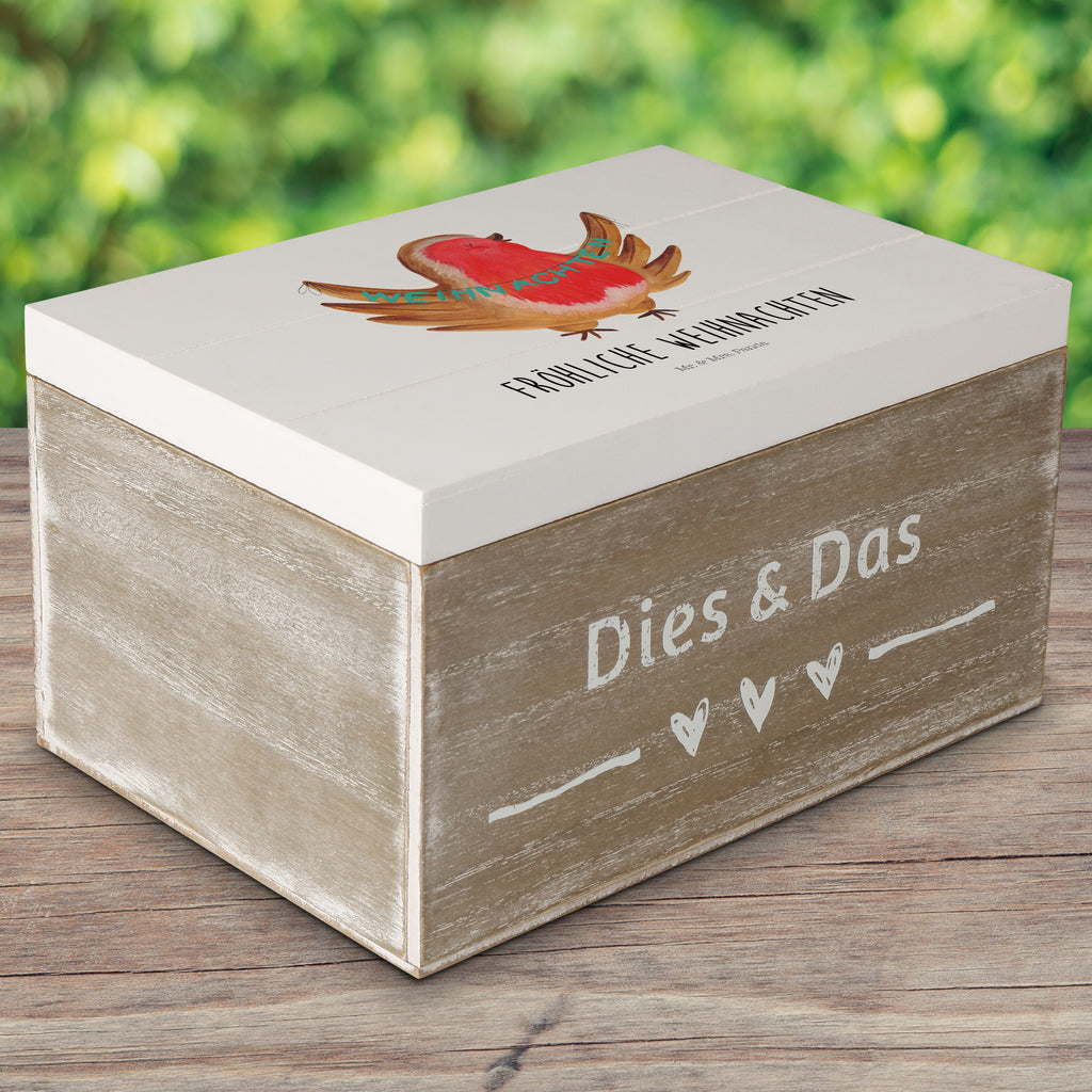 Holzkiste Rotkehlchen Weihnachten Holzkiste, Kiste, Schatzkiste, Truhe, Schatulle, XXL, Erinnerungsbox, Erinnerungskiste, Dekokiste, Aufbewahrungsbox, Winter, Weihnachten, Weihnachtsdeko, Nikolaus, Advent, Heiligabend, Wintermotiv, Frohe Weihnachten, Weihnachtsmotiv, Weihnachtsgruß, Vogel, xmas