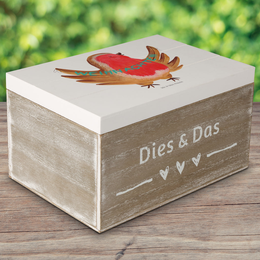 Holzkiste Rotkehlchen Weihnachten Holzkiste, Kiste, Schatzkiste, Truhe, Schatulle, XXL, Erinnerungsbox, Erinnerungskiste, Dekokiste, Aufbewahrungsbox, Winter, Weihnachten, Weihnachtsdeko, Nikolaus, Advent, Heiligabend, Wintermotiv, Frohe Weihnachten, Weihnachtsmotiv, Weihnachtsgruß, Vogel, xmas