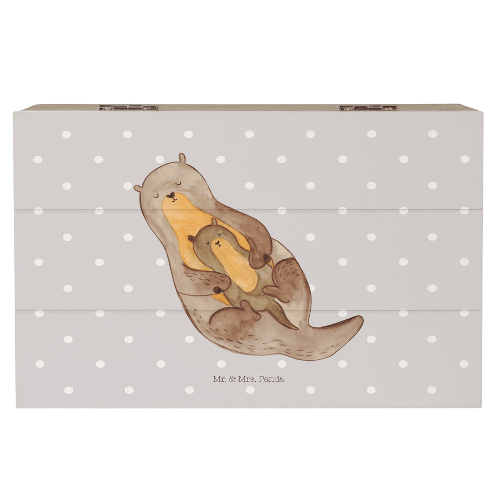Holzkiste Otter mit Kind Holzkiste, Kiste, Schatzkiste, Truhe, Schatulle, XXL, Erinnerungsbox, Erinnerungskiste, Dekokiste, Aufbewahrungsbox, Otter, Fischotter, Seeotter, Otter Seeotter See Otter