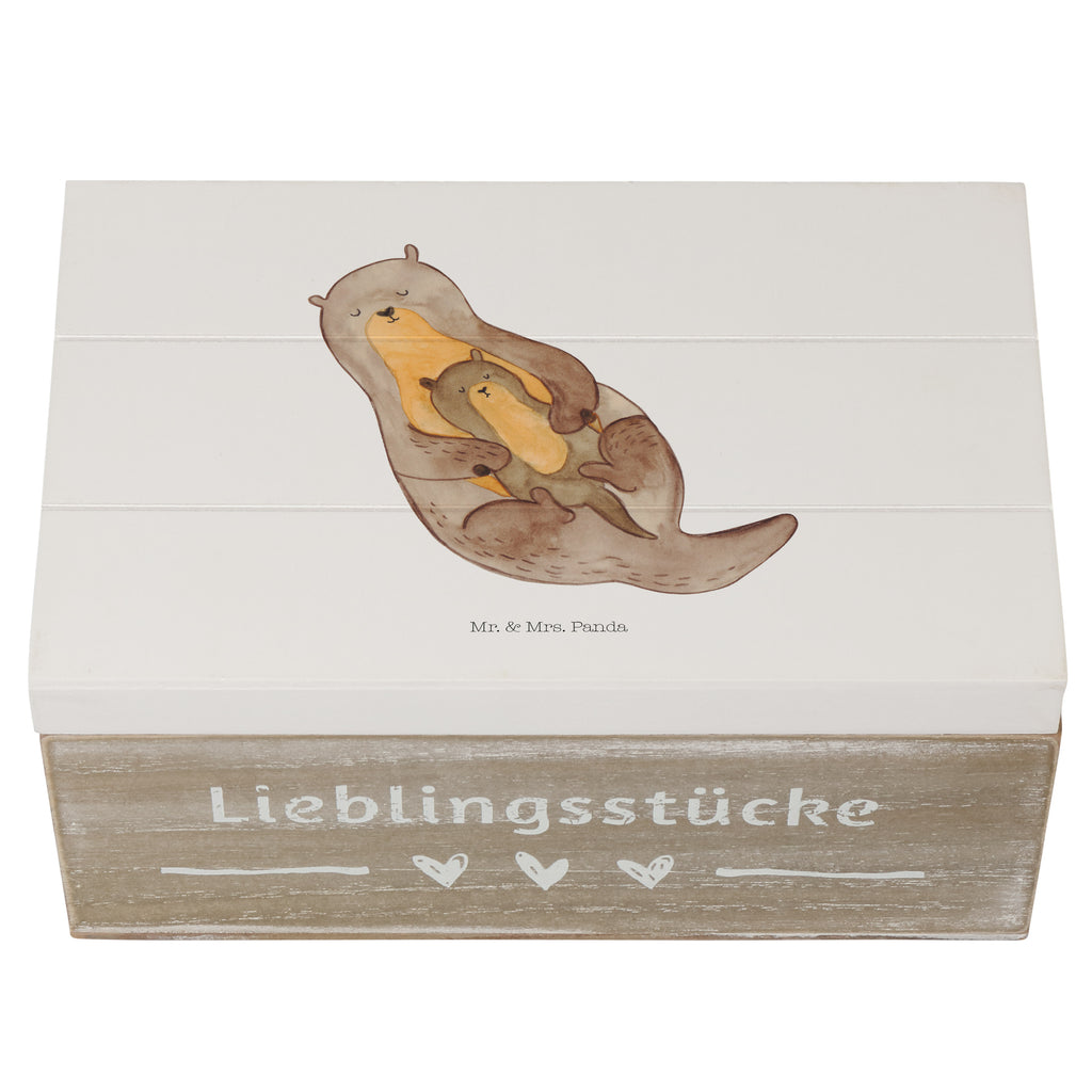 Holzkiste Otter mit Kind Holzkiste, Kiste, Schatzkiste, Truhe, Schatulle, XXL, Erinnerungsbox, Erinnerungskiste, Dekokiste, Aufbewahrungsbox, Otter, Fischotter, Seeotter, Otter Seeotter See Otter