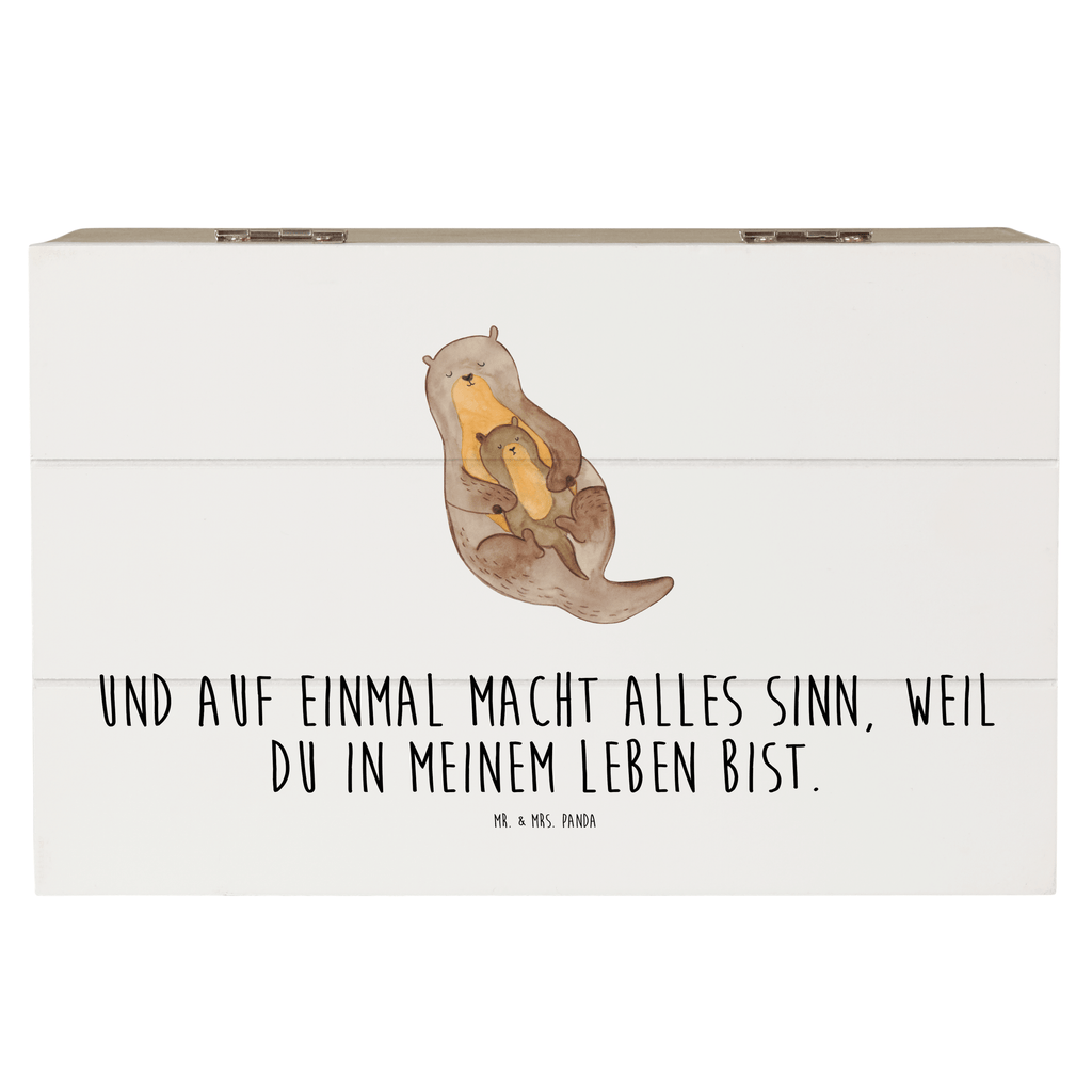 Holzkiste Otter mit Kind Holzkiste, Kiste, Schatzkiste, Truhe, Schatulle, XXL, Erinnerungsbox, Erinnerungskiste, Dekokiste, Aufbewahrungsbox, Otter, Fischotter, Seeotter, Otter Seeotter See Otter