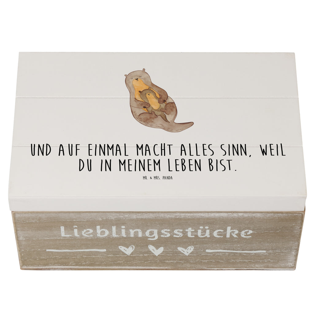 Holzkiste Otter mit Kind Holzkiste, Kiste, Schatzkiste, Truhe, Schatulle, XXL, Erinnerungsbox, Erinnerungskiste, Dekokiste, Aufbewahrungsbox, Otter, Fischotter, Seeotter, Otter Seeotter See Otter